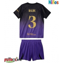 Camiseta Barcelona Alejandro Balde #3 Visitante Equipación para niños 2026-27 manga corta (+ pantalones cortos)
